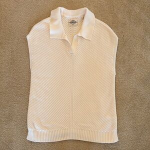 Weatherproof Women's V-Neck Cream Sweater Vest